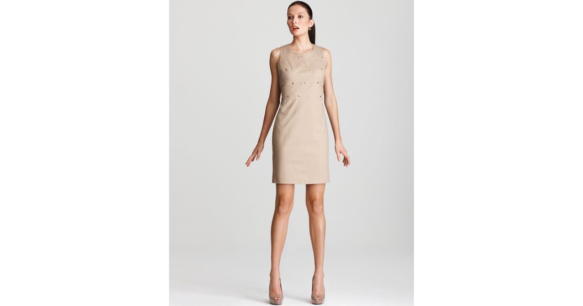 khaki sheath dress