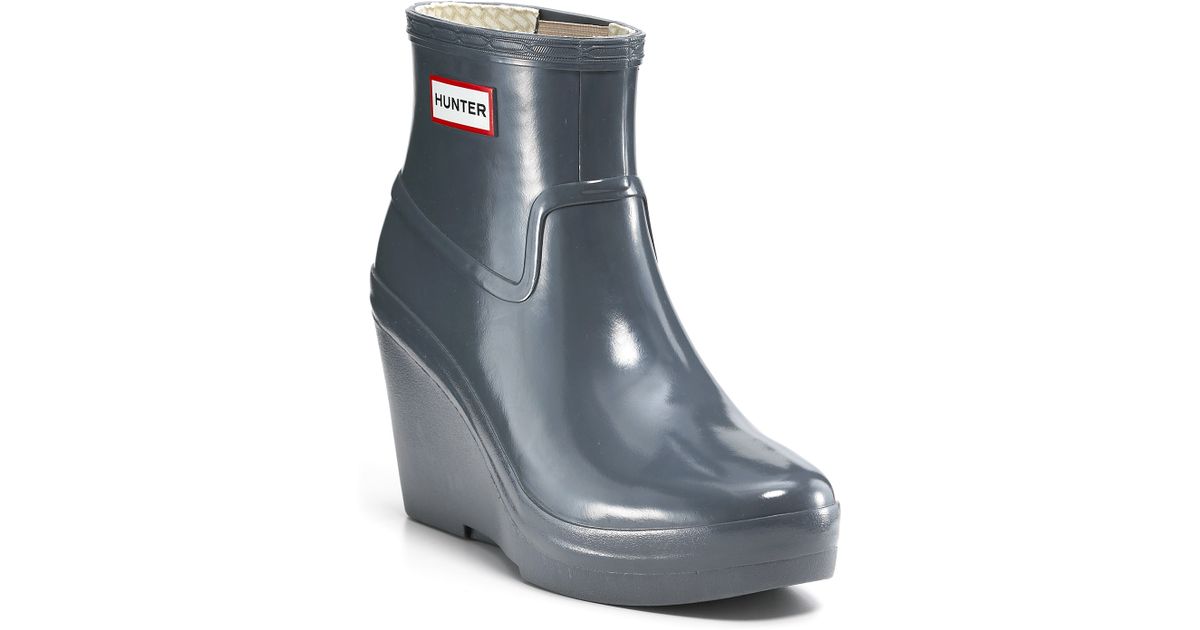 hunter wedge boots