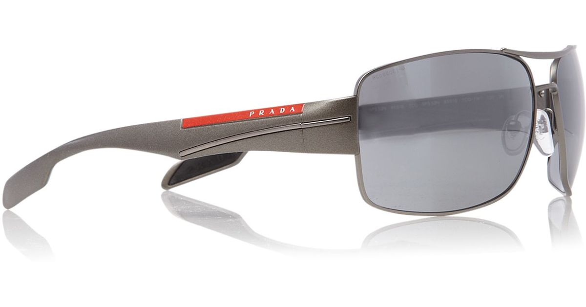 Prada linea rossa Mens Ps 53ns Sunglasses in Gray for Men | Lyst