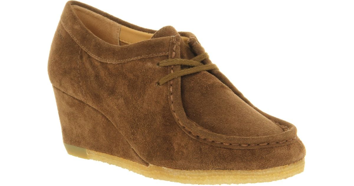 clarks walnut suede