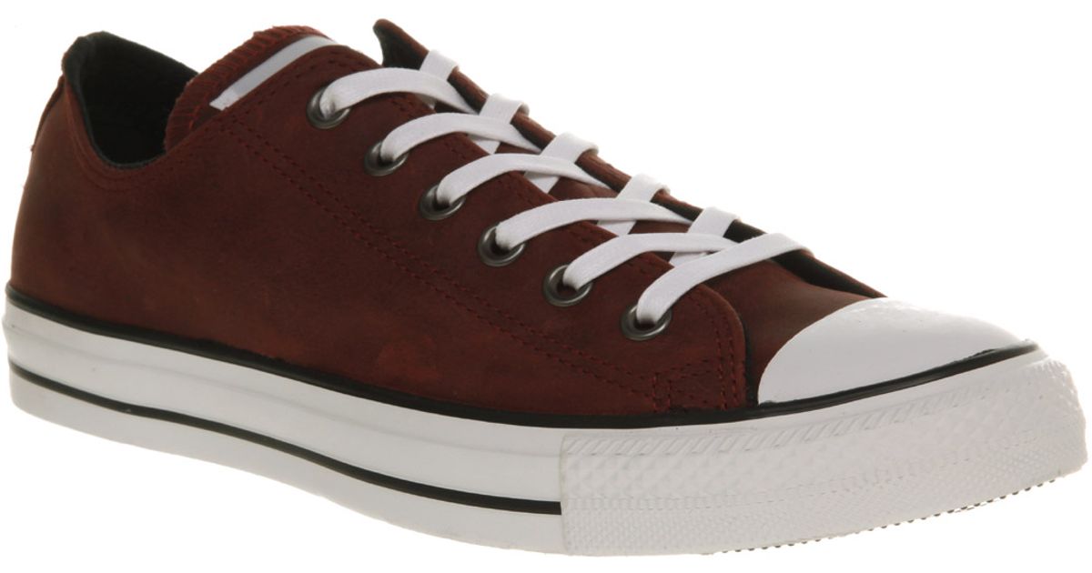 Converse All Star Leather Ox Low Maroon 