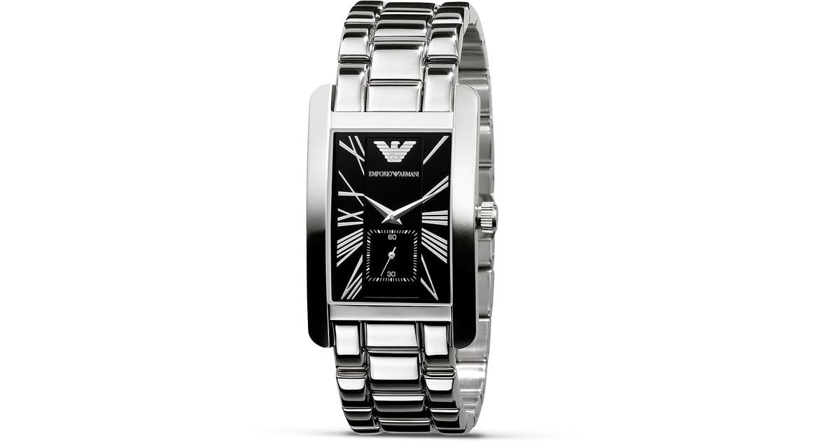armani silver watch mens