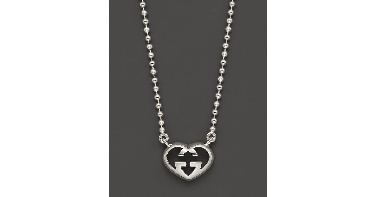gucci love heart necklace