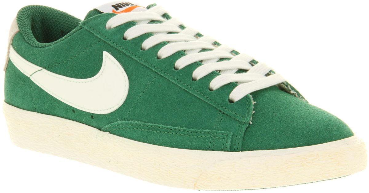 Nike Low Top Blazer Vintage Suede In Green For Men Lyst