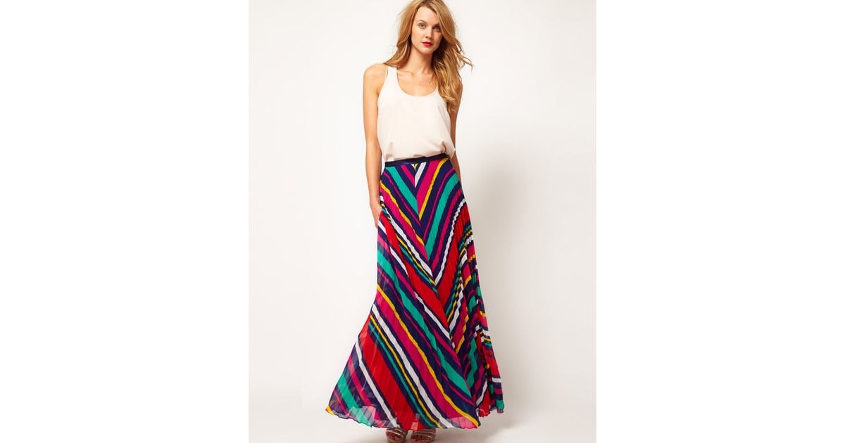multi coloured maxi skirt