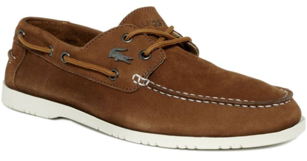 Lacoste Corbon Boat Shoes in Brown for 
