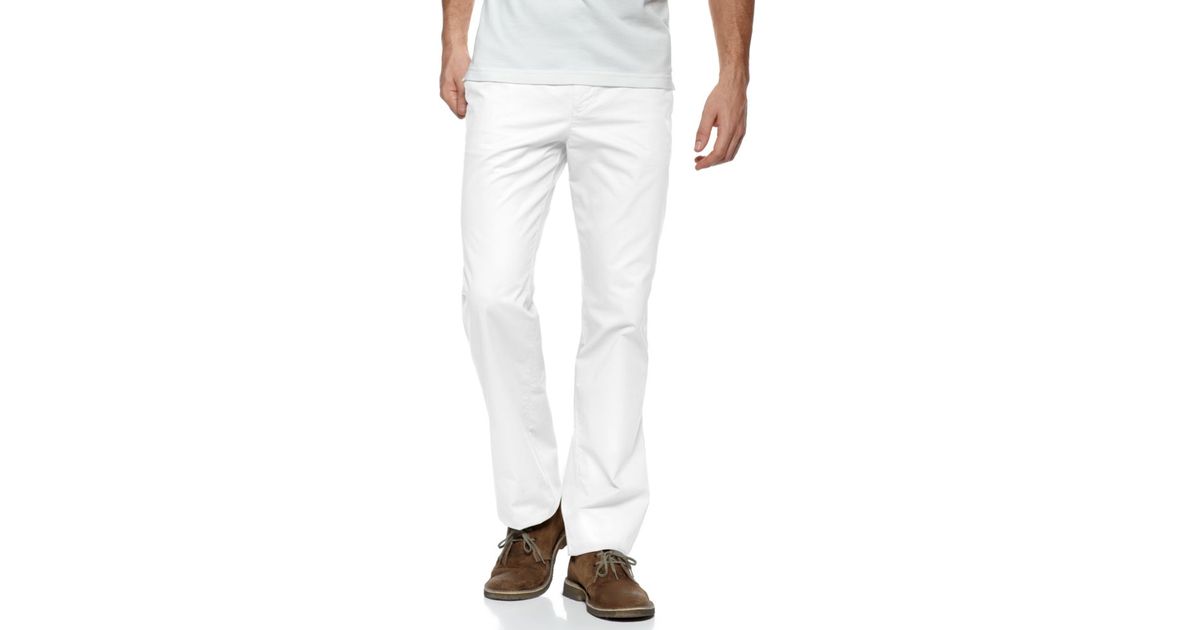 white lacoste pants