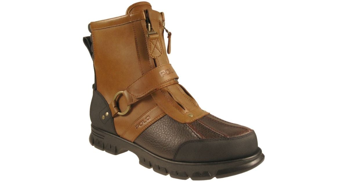 Polo Ralph Lauren Conquest Hi Top Boots in Brown for Men - Lyst