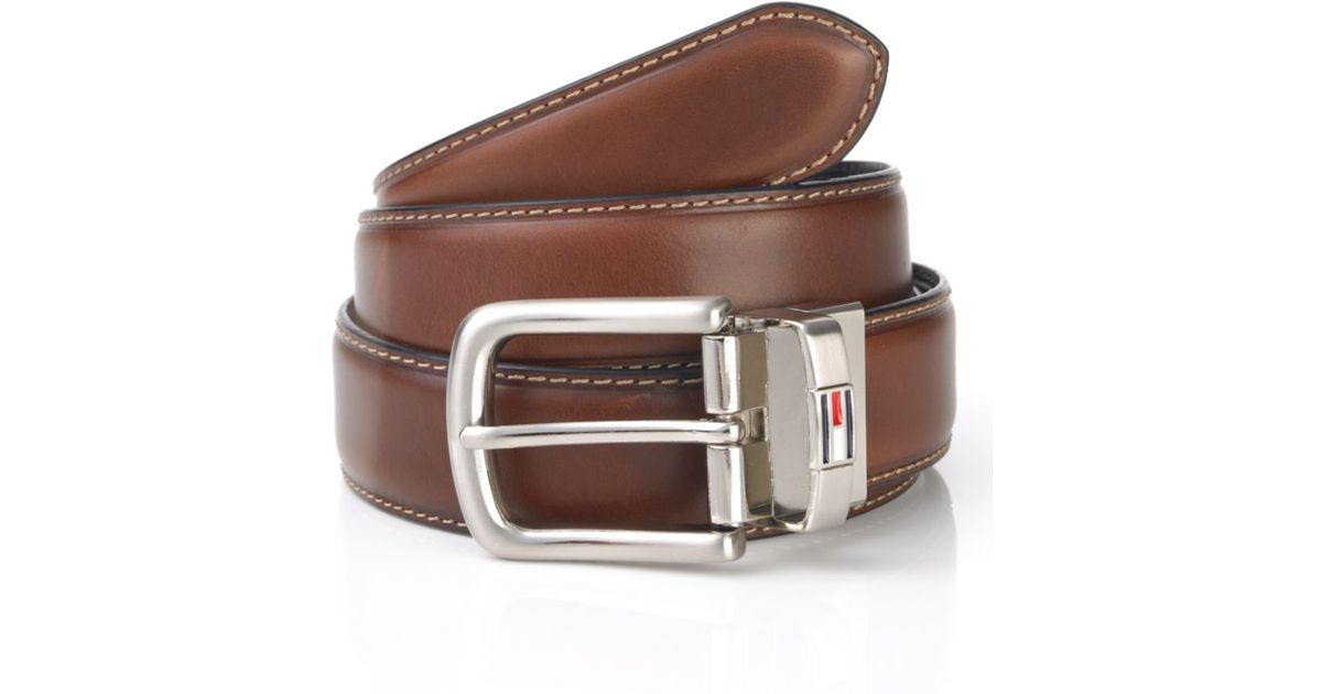 tommy hilfiger men's brown belt