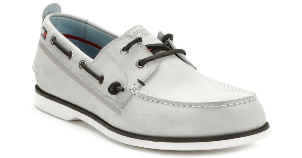 Tommy Hilfiger Ally Boat Shoe in Grey (Gray) for Men - Lyst
