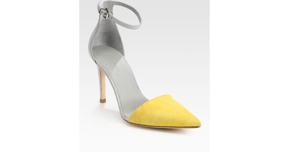 alexander wang heels yellow