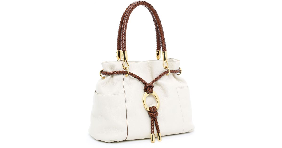michael kors skorpios drawstring satchel black leather