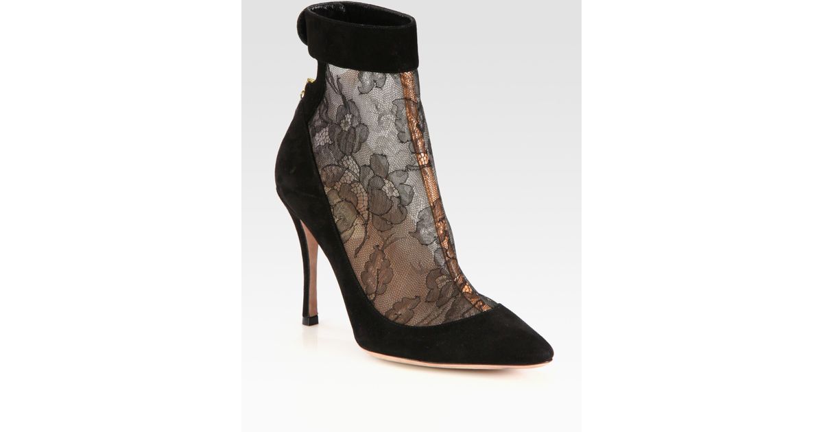 valentino lace booties