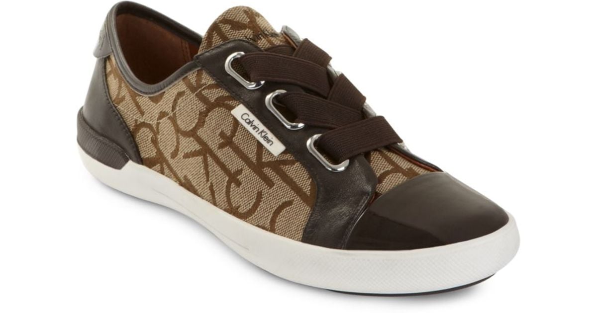 calvin klein brown sneakers