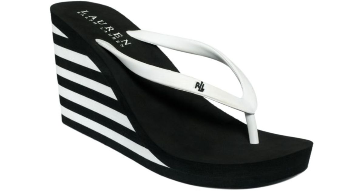 ralph lauren thong wedge sandals