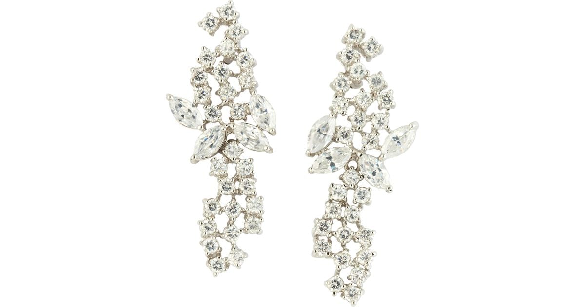Lyst Cz By Kenneth Jay Lane Mini Mosaic Cubic Zirconia Earrings In Lyst Cz By Kenneth Jay Lane Mini Mosaic Cubic Zirconia Earrings In Metallic
