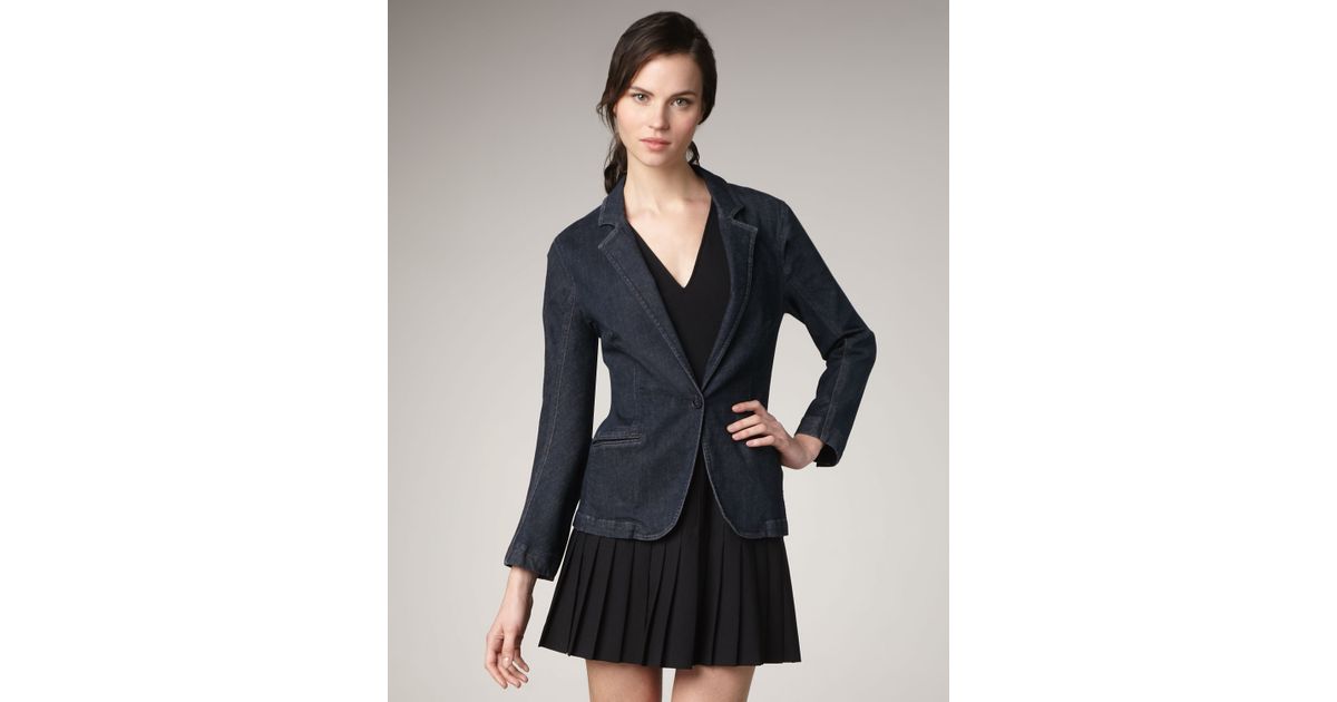 theory denim blazer