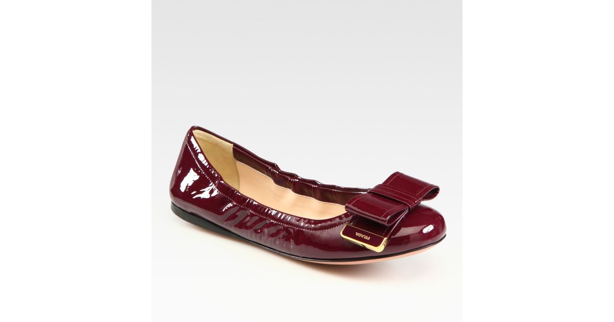 patent flats with bow