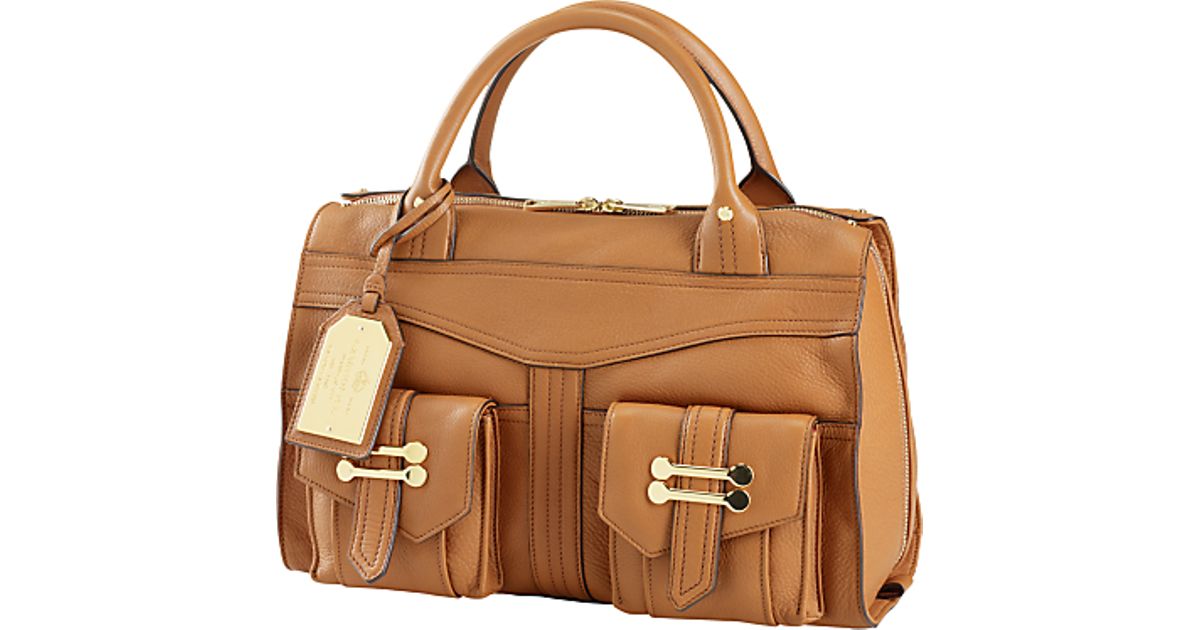 Lauren By Ralph Brown Bermondsey Satchel Handbag Tan