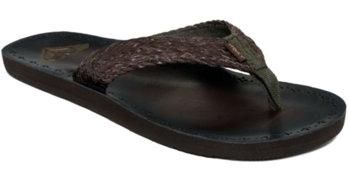 roxy leather flip flops