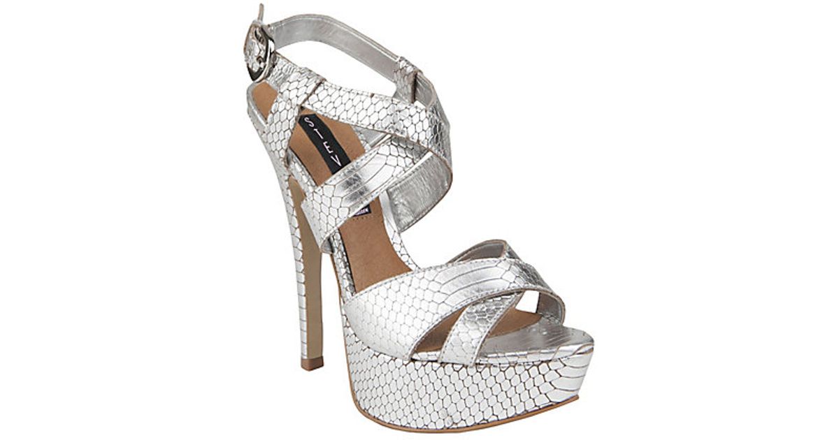 steve madden silver platforms