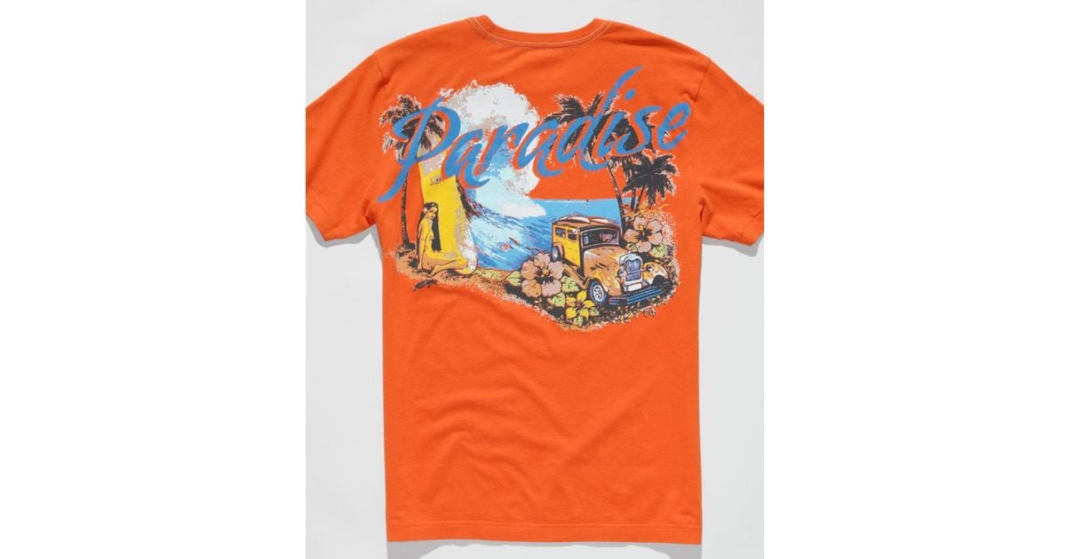 Tommy Hilfiger Slim Fit Short Sleeve Paradise T Shirts in Orange for Men |  Lyst