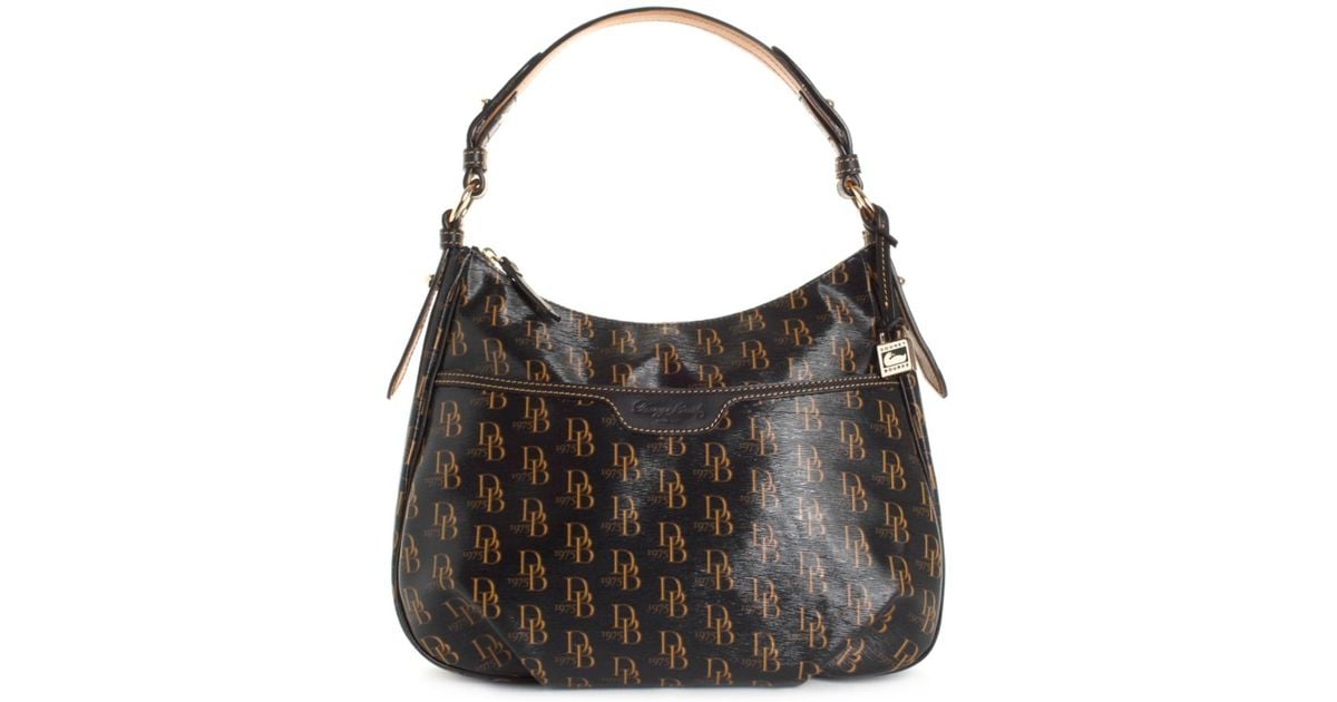 Dooney & Bourke Signature Collins Shoulder Bag in Black/Black (Black
