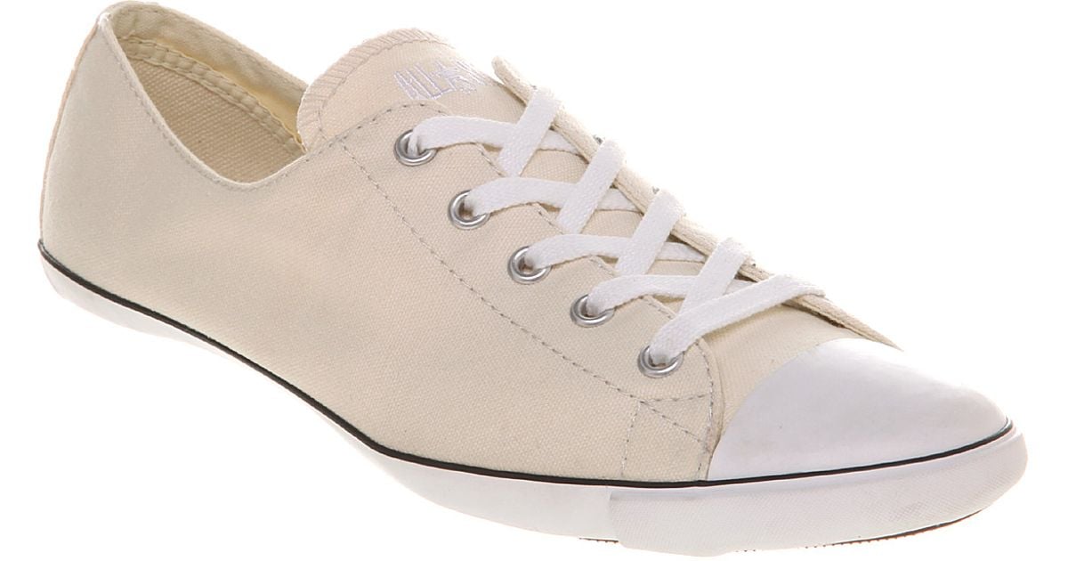 Converse Ct Lite Ox White Canvas Low-top sneakers in Natural - Lyst