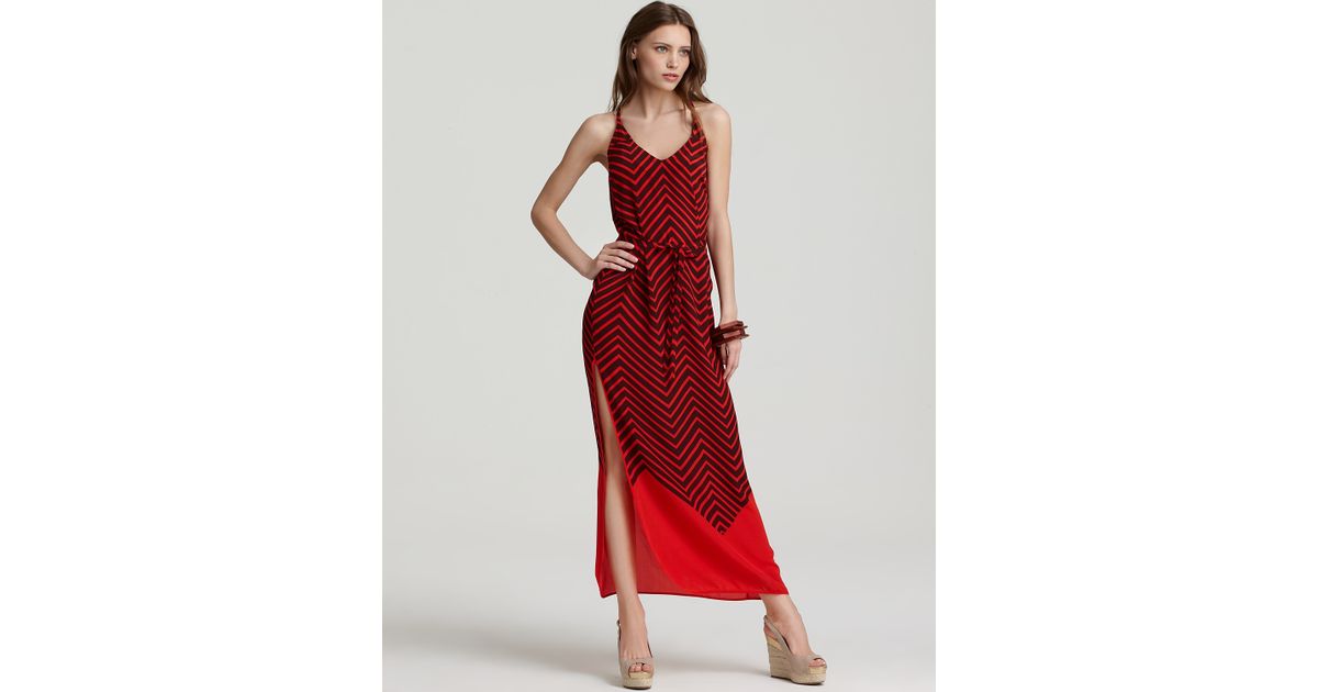 french connection red maxi dress
