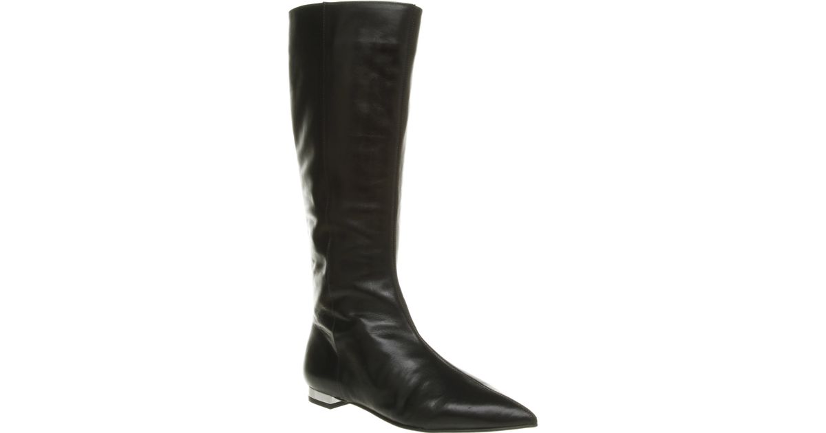 Office Jam Flat Pointy Boot Black Leather - Lyst