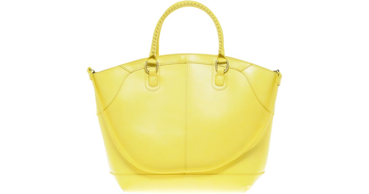 ASOS Asos Leather Bucket Tote Bag in Yellow - Lyst