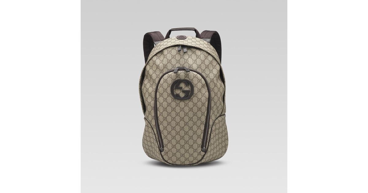 Gucci Interlocking G Backpack in Beige 