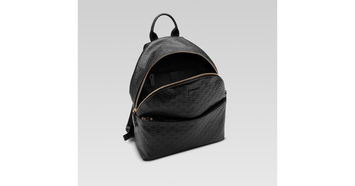 black zip backpack