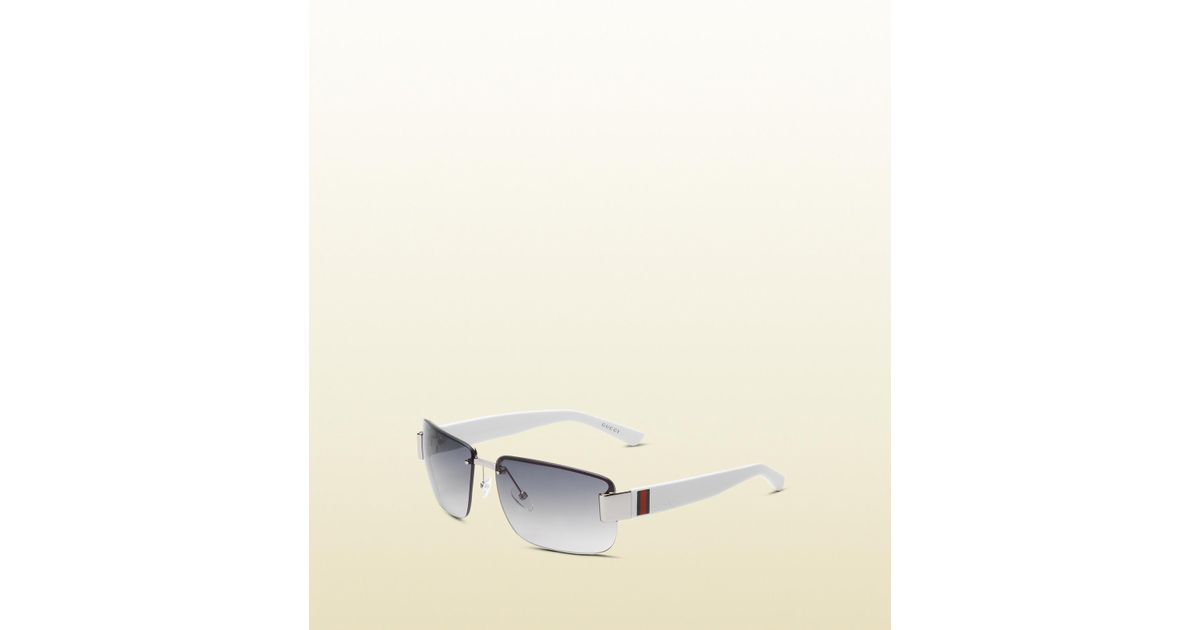 mens white gucci sunglasses