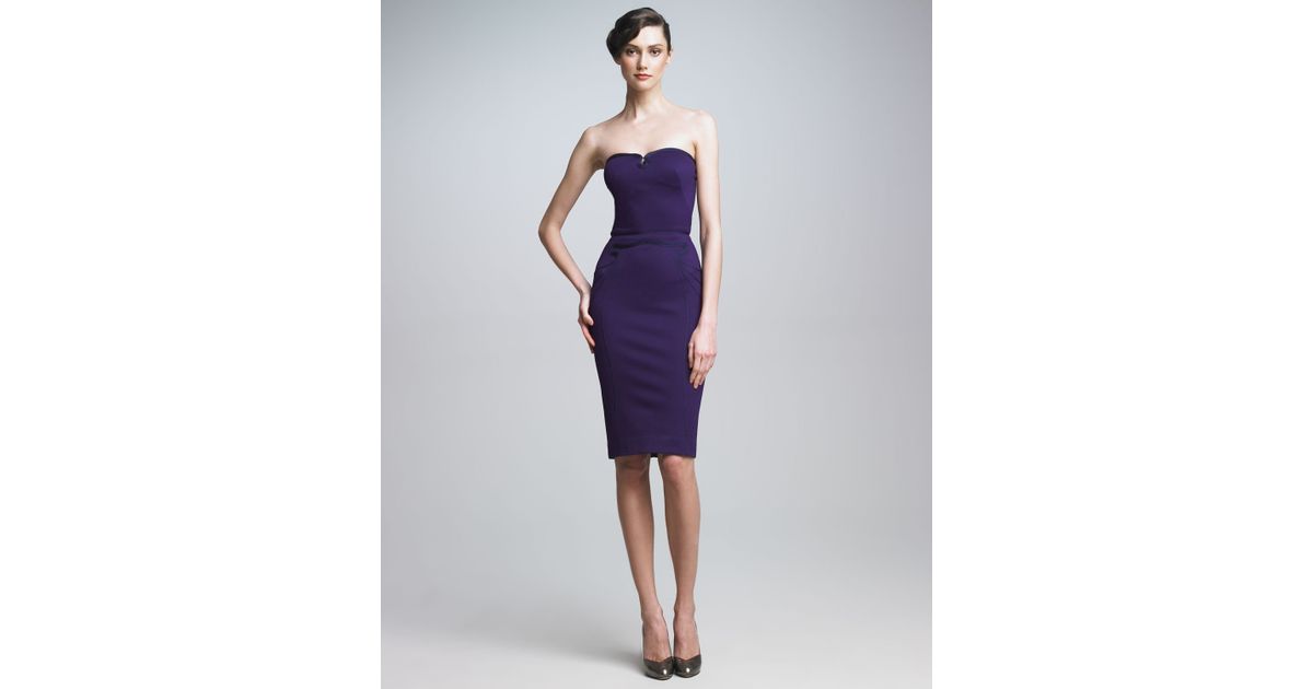 strapless sheath dress