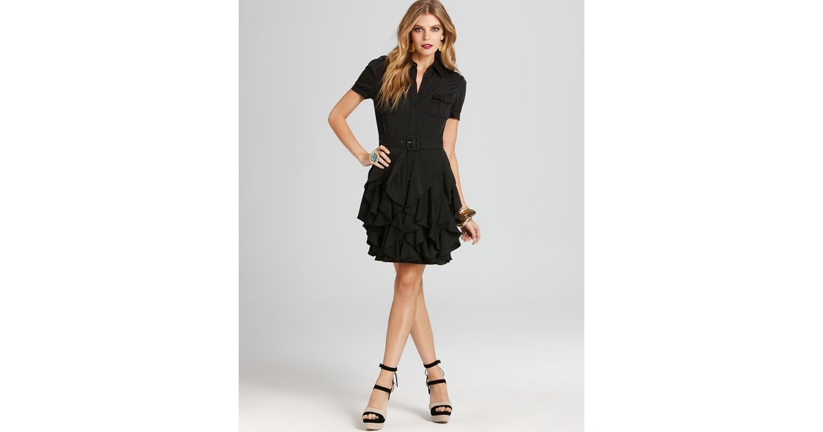 Lyst Rachel Zoe Dress Joplin Ruffle Skirt In Black