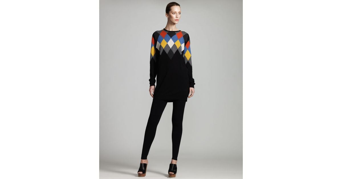 argyle sweater dress