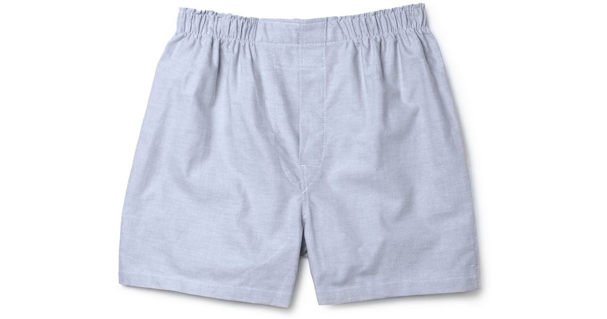 Brooks Brothers Cotton Oxford Boxer Shorts in Gray for Men | Lyst