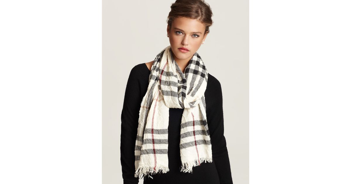 Burberry Giant Check Crinkle Scarf 177 