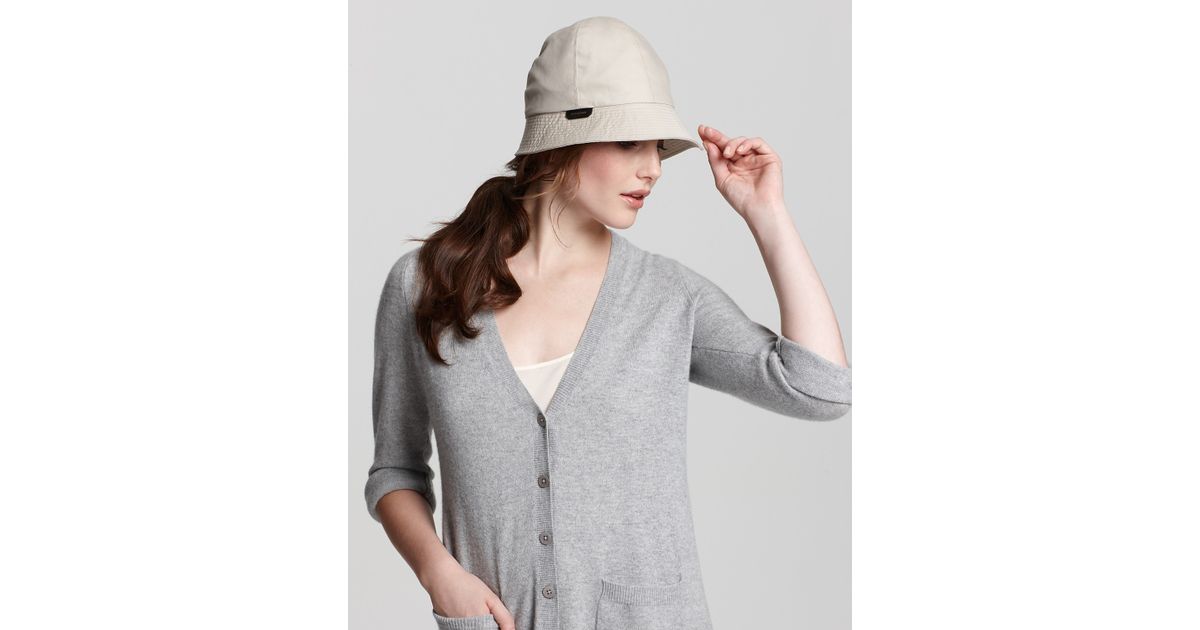 Burberry Gabrielle Cotton Rain Hat in Natural Lyst