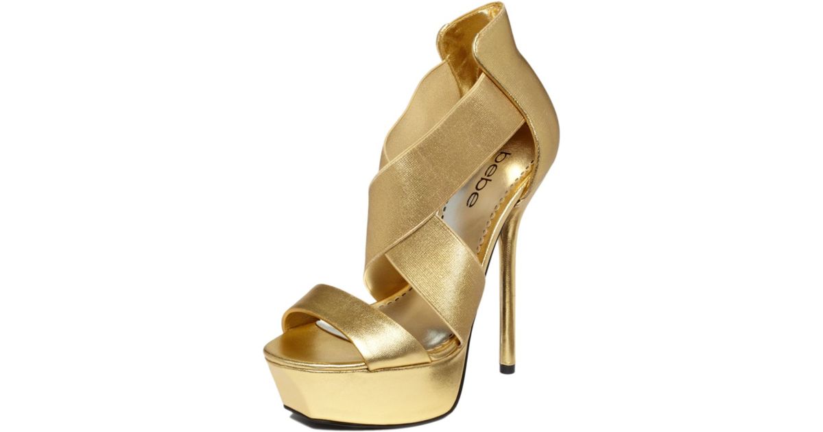 bebe gold sandals