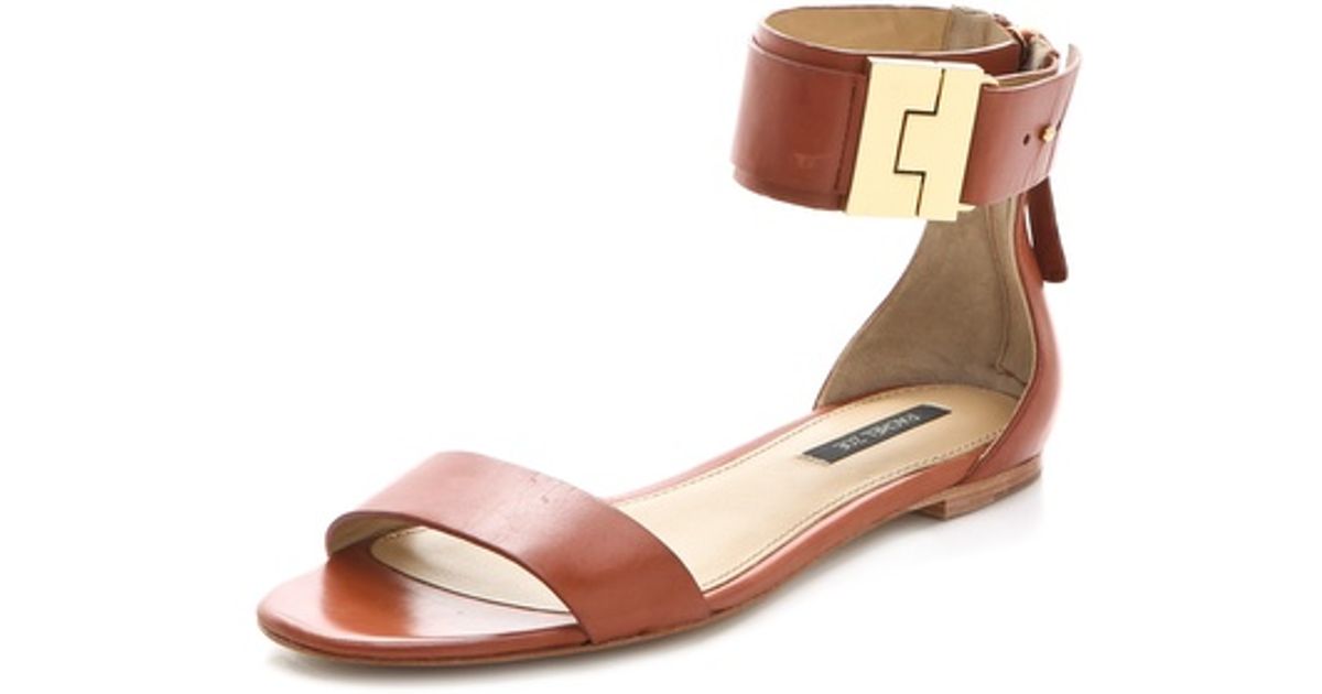 Rachel Zoe Gladys Flat Sandals in Orange - Lyst