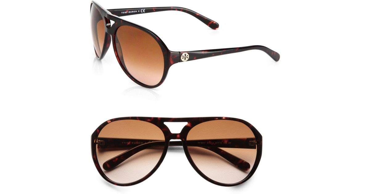 tory burch signature aviator sunglasses