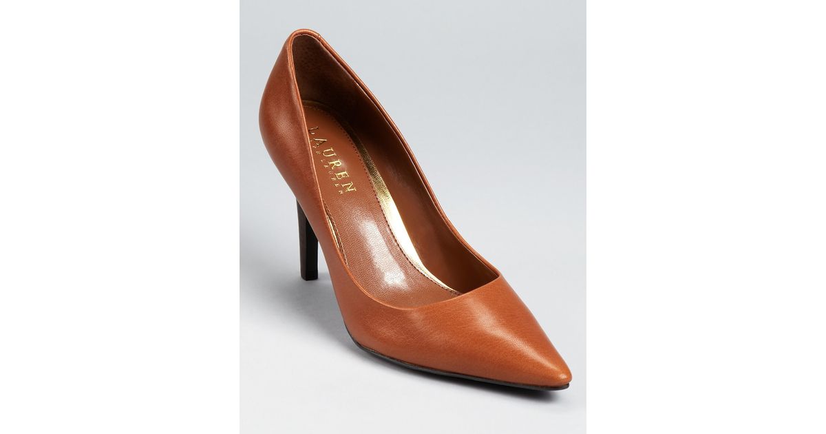 Lauren by Ralph Lauren Pumps Amelie Pointed Toe in Brown | Lyst