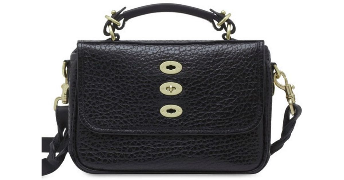 Mulberry Small Bryn Shiny Grained Leather Satchel in Black | Lyst