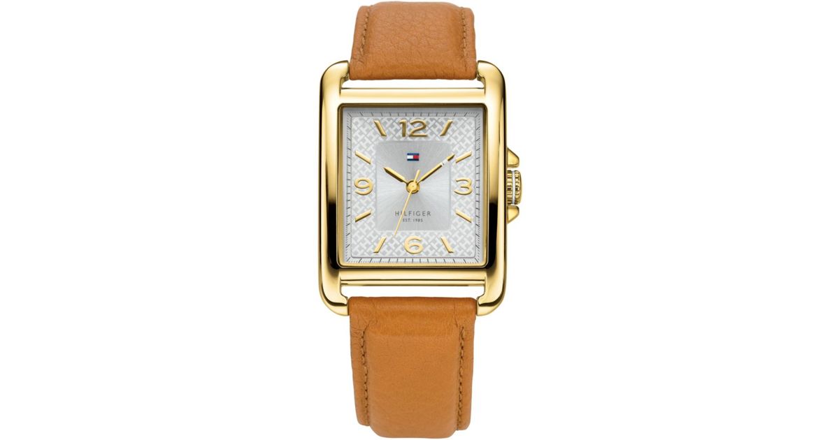 womens tan leather watch