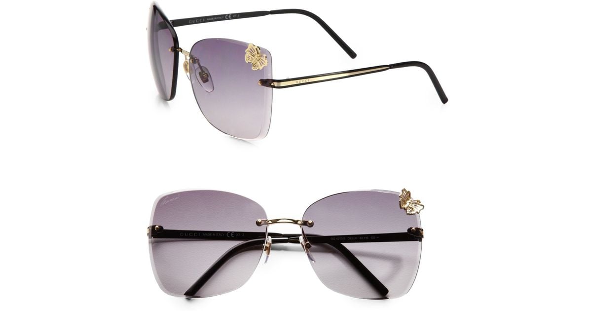 gucci oversized butterfly sunglasses