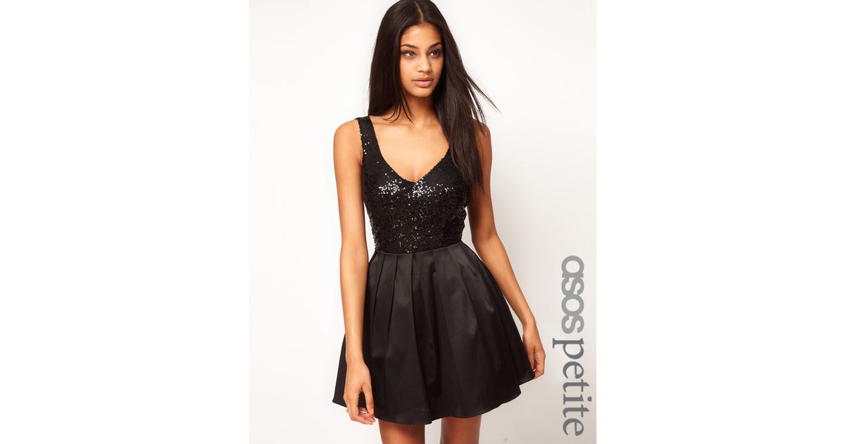black dress with sequin top