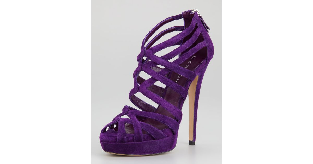 purple heel sandals for womens
