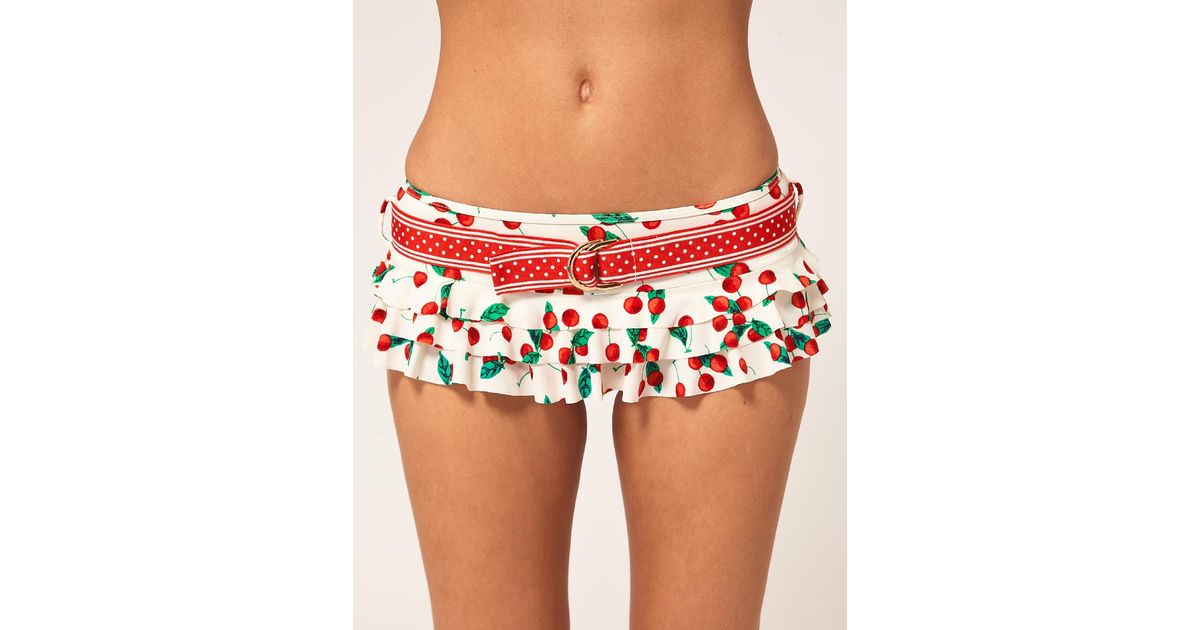 ruffled skirt swim bottoms